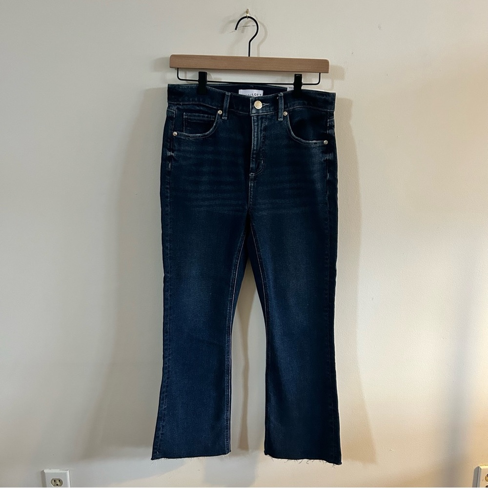 NWT LOFT high waist flare crop